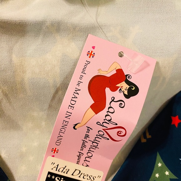 LADY V PINUP ADA CLASSIC REINDEER CHRISTMAS DRESS - Picture 4 of 5